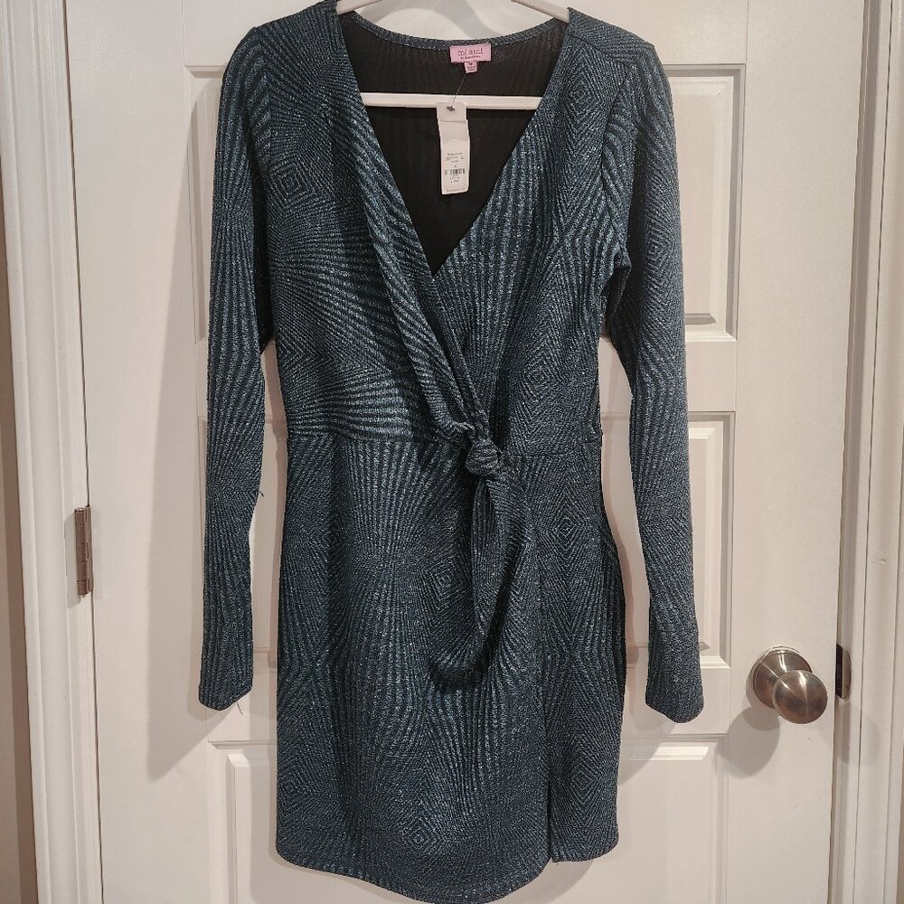 Francesca's Mi Ami Aubrey Glitter Knit Mini Dress